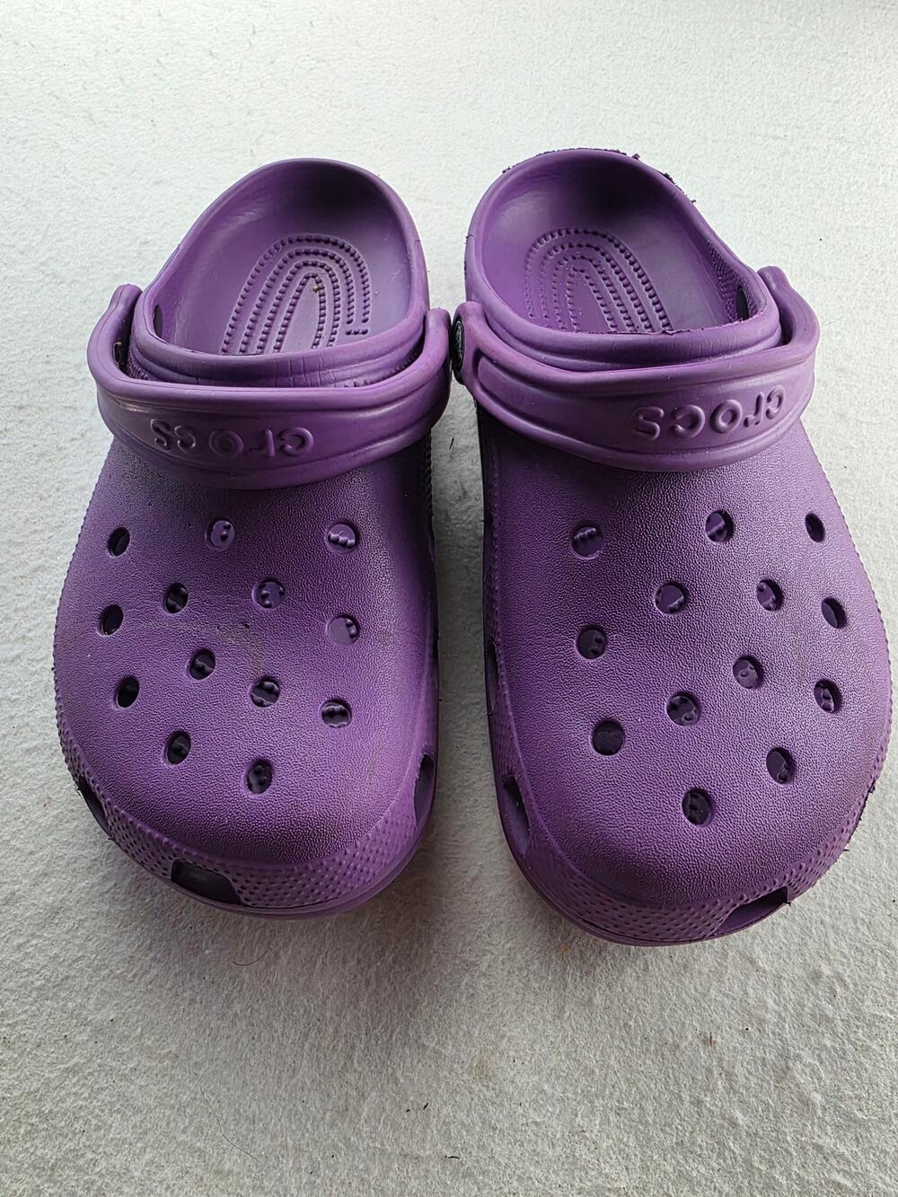 Purple Original Rubber Crocs Size 6